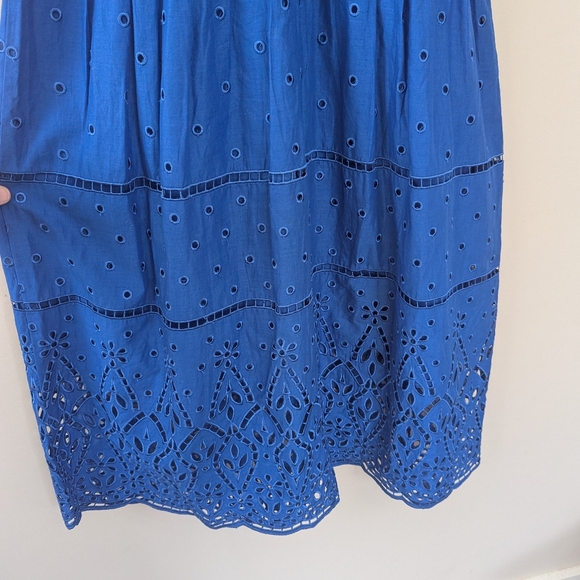 Parker Royal Blue Alana Sleeveless Eyelet Dress - Picture 9 of 15